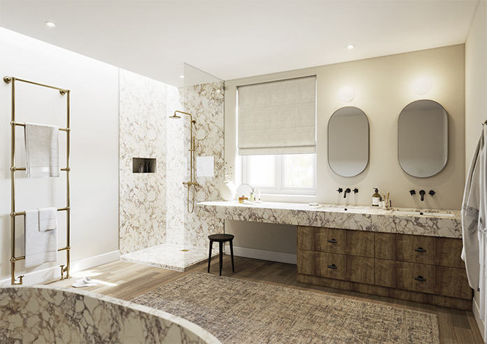 William Morris At Home Lodden Embroidery, Chalk - Roman Blind - Image 6